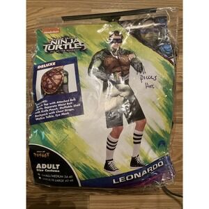 SPIRIT HALLOWEEN MEN DELUXE TEENAGE MUTANT NINJA TURTLES LEONARDO COSTUME S/M